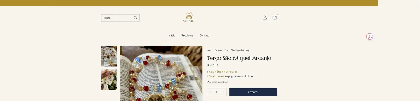 Altare: o produto