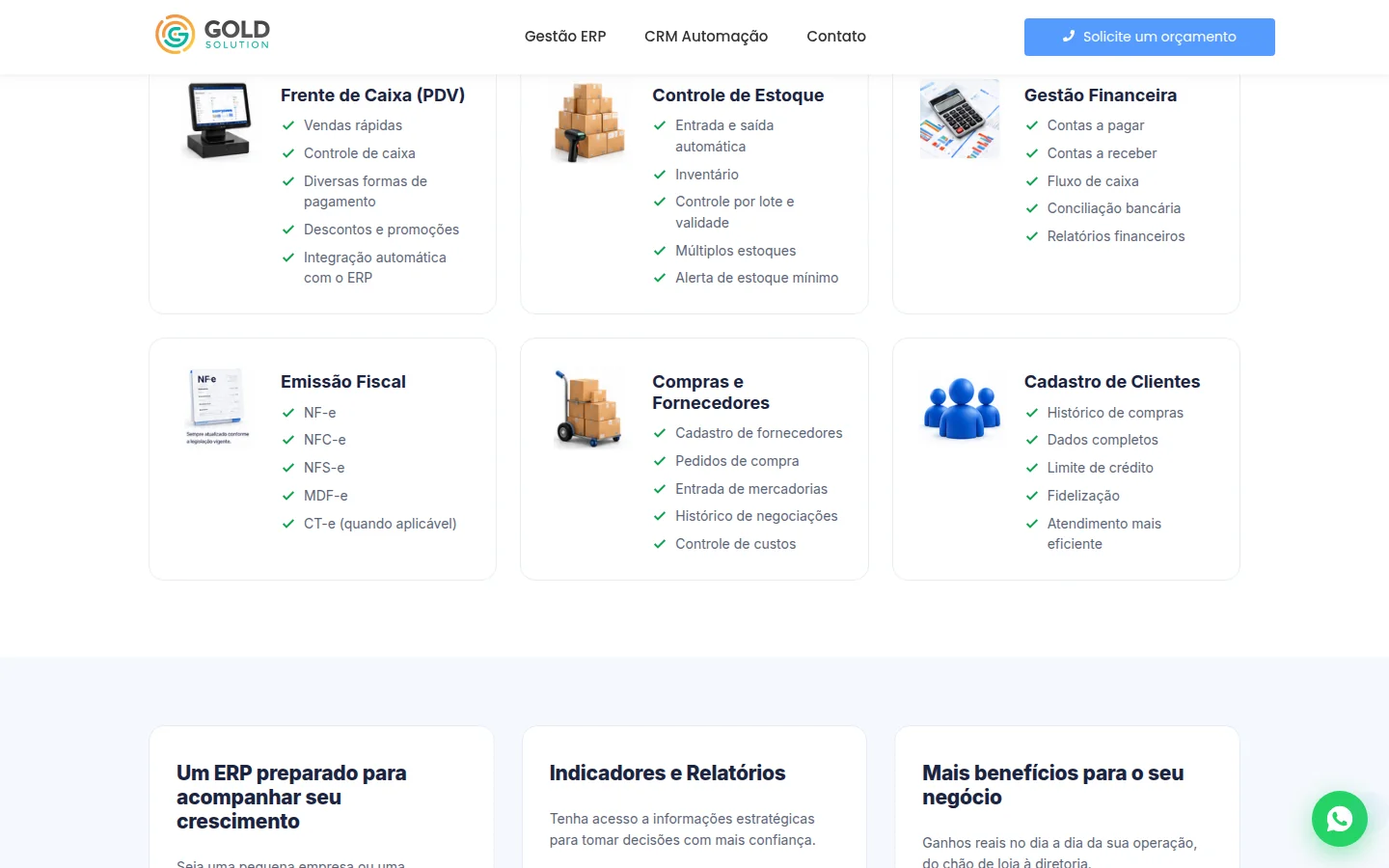Home do site da Gold Software