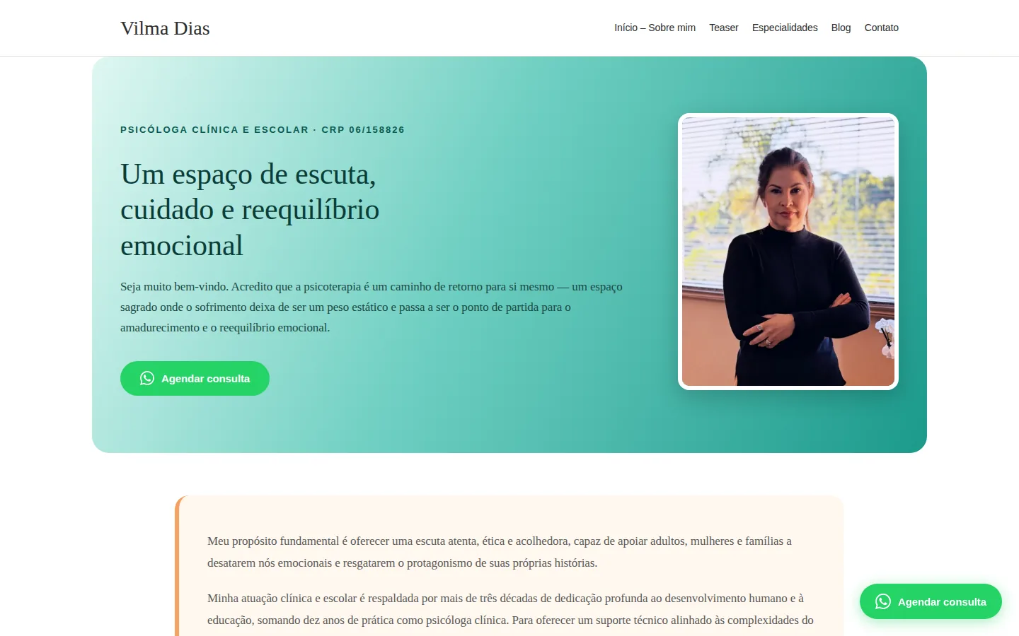 Home do site da Vilma Dias